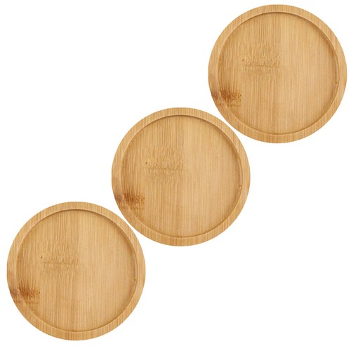 3pcs wooden flowerpot - 3pcs, tray