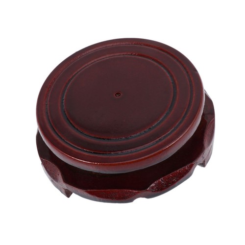 Round wood tray flower pots - wood,