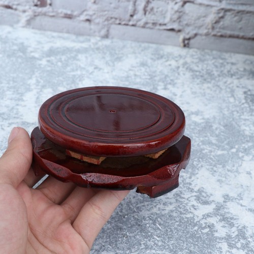 Round wood tray - tray, planter